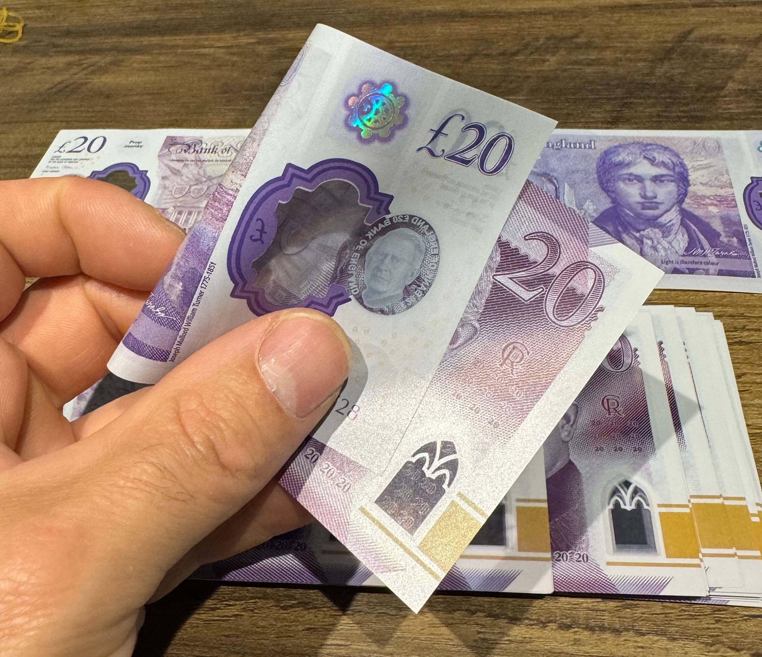 Prop money front and back view