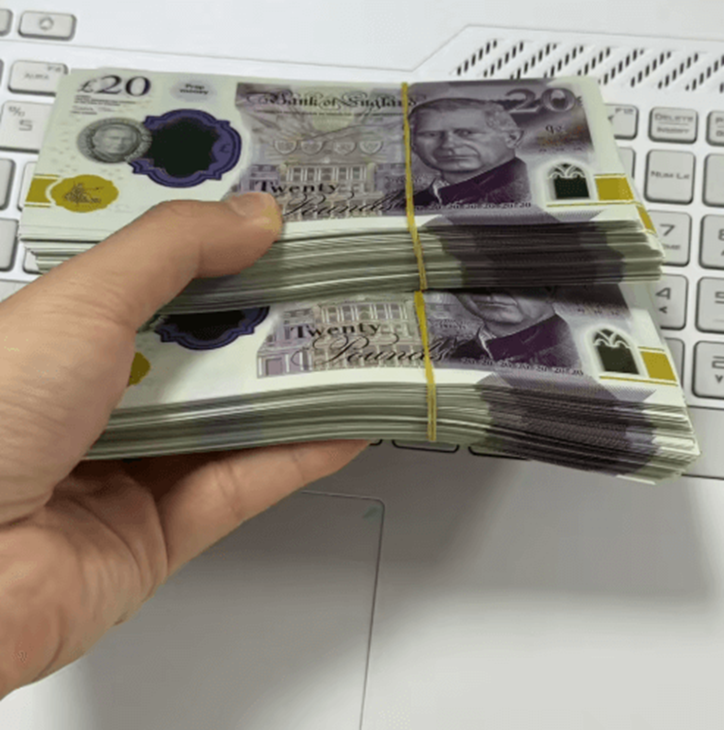 Authentic-looking prop money for motion pictures